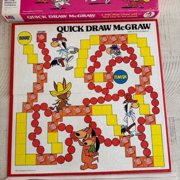 UNPUNCHED 1981 Milton Bradley Quick Draw McGraw Game - Picture 3 of 12